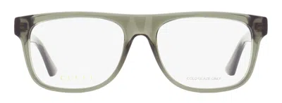 Gucci Rectangular-frame Logo Glasses In Green