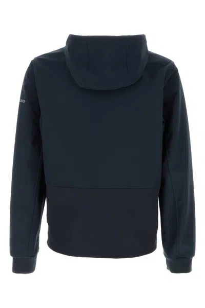 Woolrich Navy Blue Stretch Polyester Jacket In Blue