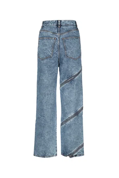 Alaïa Alaia-style Spiral-detail Pants For Women In Blue