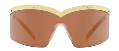 Mcm Stud-embellished Shield Sunglasses In Black