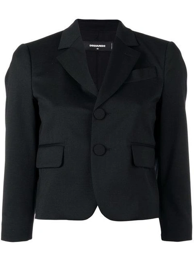 Shop Dsquared2 Cropped Fitted Blazer - Black