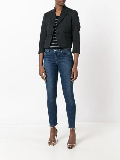 Shop Dsquared2 Cropped Fitted Blazer - Black