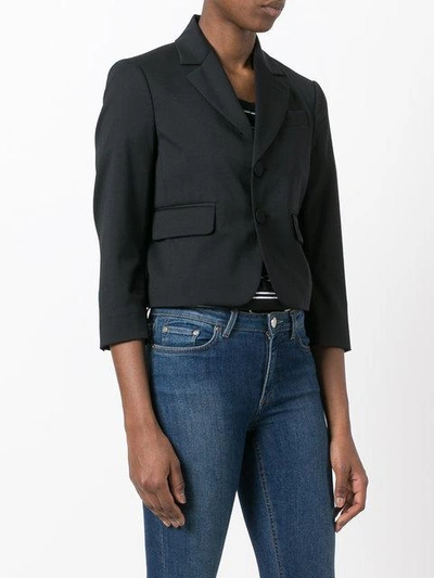 Shop Dsquared2 Cropped Fitted Blazer - Black
