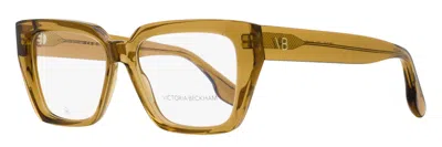 Victoria Beckham Vb2648 Angular Rectangle Frame Eyeglasses In Brown