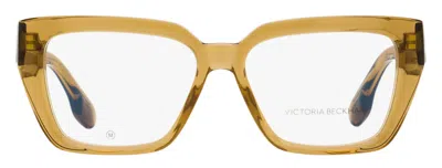 Victoria Beckham Vb2648 Angular Rectangle Frame Eyeglasses In Brown