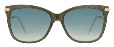 Jimmy Choo Steff Glitter Rectangular Sunglasses In Multi