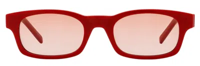 Givenchy Gv40032u Narrow Rectangular Sunglasses In Red