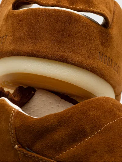 Moon Boot Camel Suede Evolution Slippers In Brown