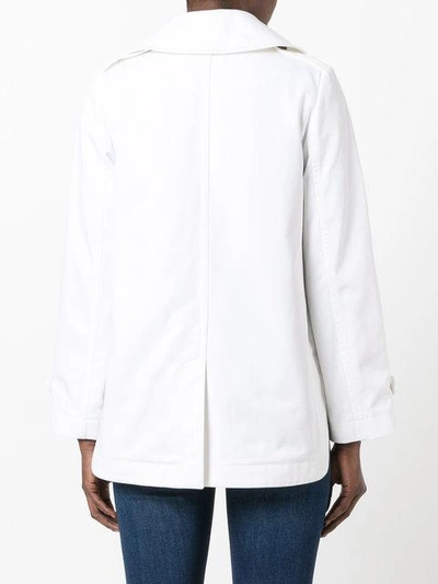 Shop Alberto Biani Boxy Double-breasted Jacket In White