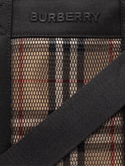 Burberry Ormond Check-pattern Tote Bag In Black