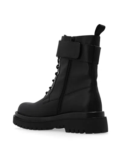 Versace Jeans Couture Combat Boot In Black