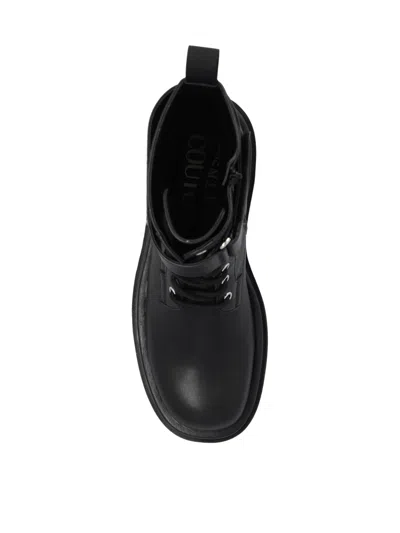 Versace Jeans Couture Combat Boot In Black