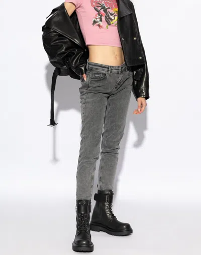 Versace Jeans Couture Combat Boot In Black