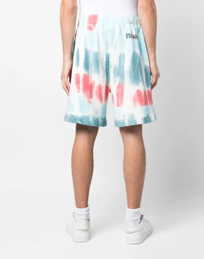 Dsquared2 Distressed-effect Cotton Shorts In Multi