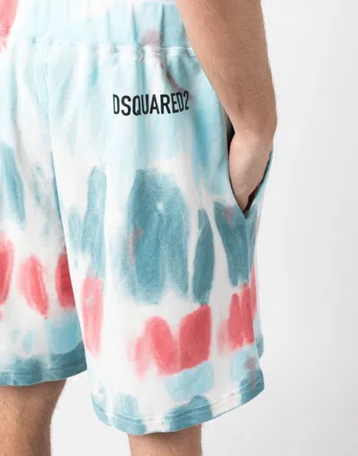 Dsquared2 Distressed-effect Cotton Shorts In Multi