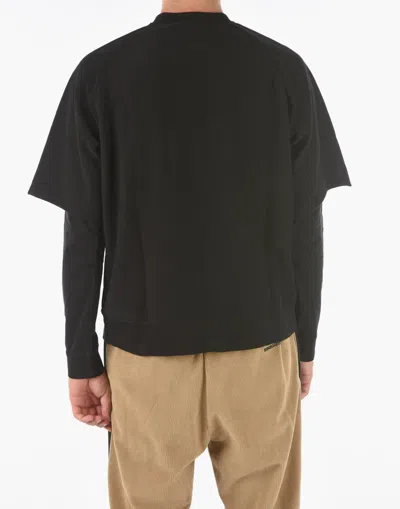 Dsquared2 Double Layer Logo Sweatshirt In Black