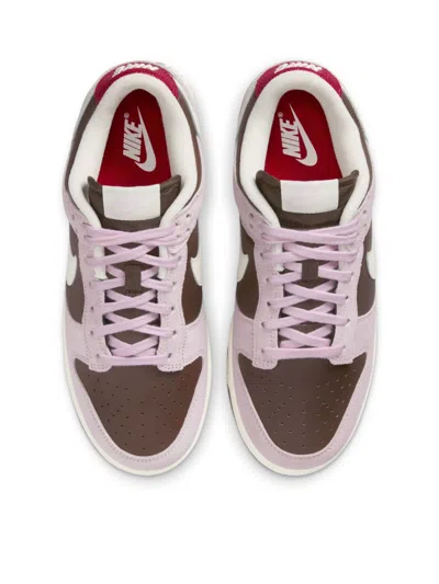 Nike Dunk Low Leather And Suede Sneakers In Purple