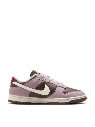 Nike Dunk Low Leather And Suede Sneakers In Purple