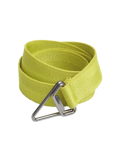 Bottega Veneta Triangular Needle Buckle Belt In Green