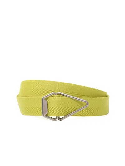 Bottega Veneta Triangular Needle Buckle Belt In Green