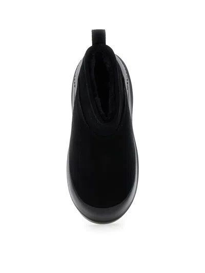 Moon Boot Mezzaluna Suede Ankle Boots Pull Tab In Black