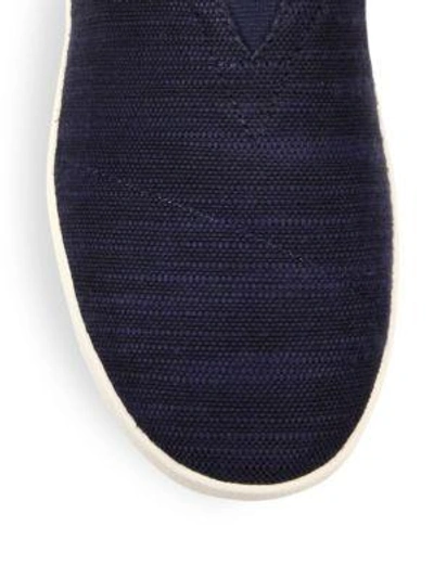 Shop Toms Braylon Leather Sneakers In Navy