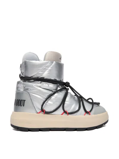Moon Boot Ace Mid Boot In Silver