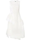 SIMONE ROCHA FRILL FLORAL PATCHWORK DRESS,DRYCLEANONLY