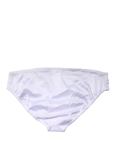 Dolce & Gabbana Silk Stretch Brief In White