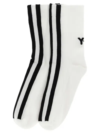 Y-3 Bicolor Cotton Socks Clothing In White