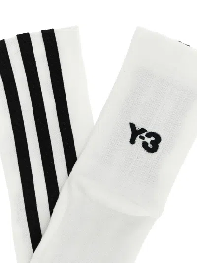 Y-3 Bicolor Cotton Socks Clothing In White