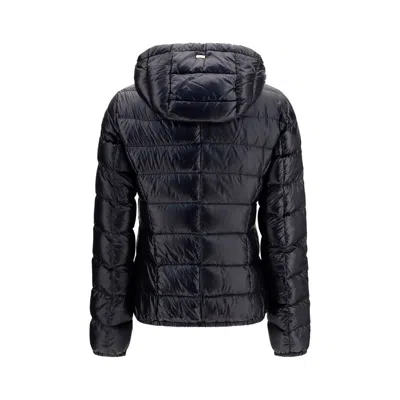 Herno Black Polyamide Full-length Jacket In Black