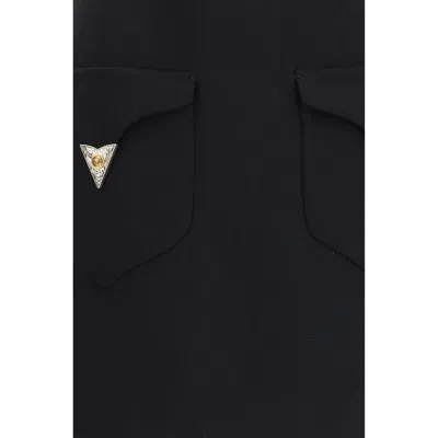 Versace Medusa-embellished Silk-trimmed Wool-blend Mini Skirt In Black