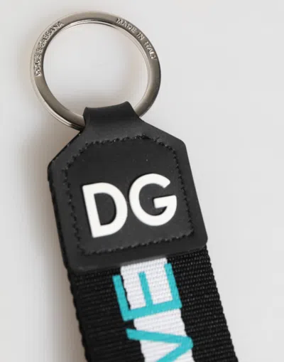 Dolce & Gabbana Logo-embroidered Polyester Key Case In Multi