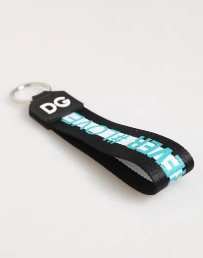 Dolce & Gabbana Logo-embroidered Polyester Key Case In Multi