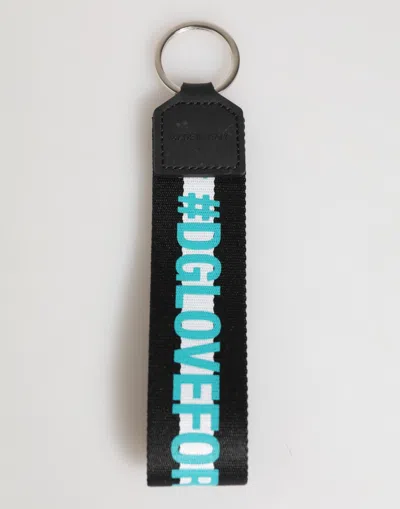 Dolce & Gabbana Logo-embroidered Polyester Key Case In Multi