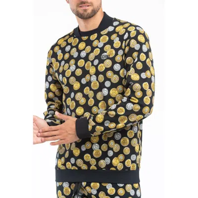 Moschino Coin-pattern Cotton Sweatshirt In Multi