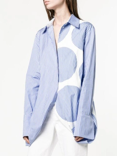 Shop Stella Mccartney Manuela Multi-print Shirt - Blue