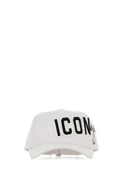 Dsquared2 Dsquared Cotton Baseball Cap With Soft Lining In White