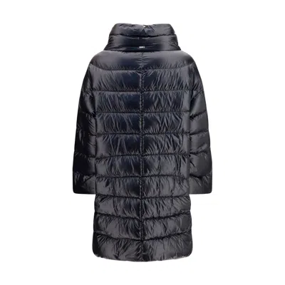 Herno Quilted Midi Down Jacket In Black