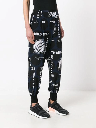 Shop Stella Mccartney Printed Track Pants - Blue