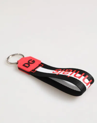 Dolce & Gabbana Logo-embroidered Key Case In Multi