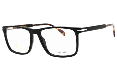 David Beckham Db1124 Rectangular Acetate Eyeglasses In Burgundy