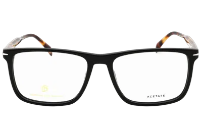 David Beckham Db1124 Rectangular Acetate Eyeglasses In Burgundy