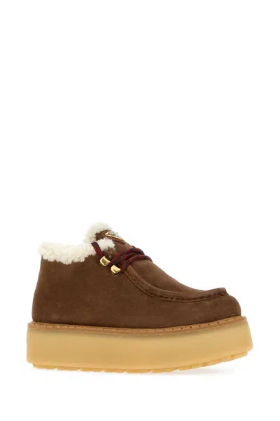 Prada Evolve Flat In Brown