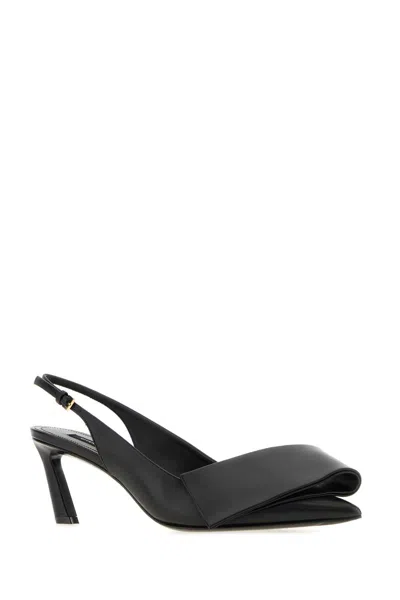 Givenchy Twisted Ribbon Slingback Heel In Black