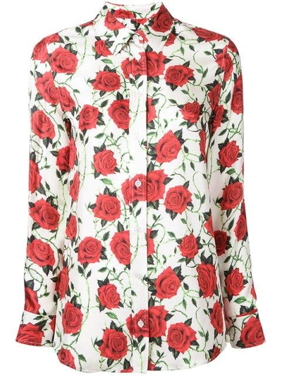 Shop Alexander Wang Rose Print Shirt - White