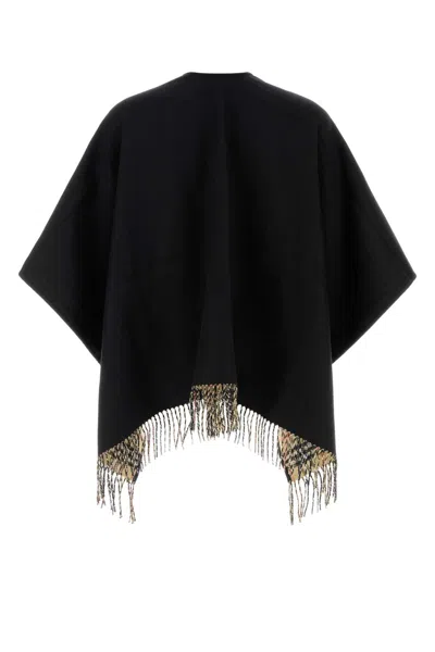 Burberry Wool Reversible Cape In Black