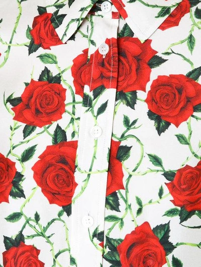 Shop Alexander Wang Rose Print Shirt - White