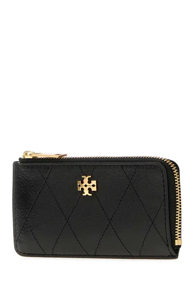 Tory Burch Quilted Card Case In Black